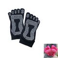 Full toe anti-slip yoga socks with grips for winter